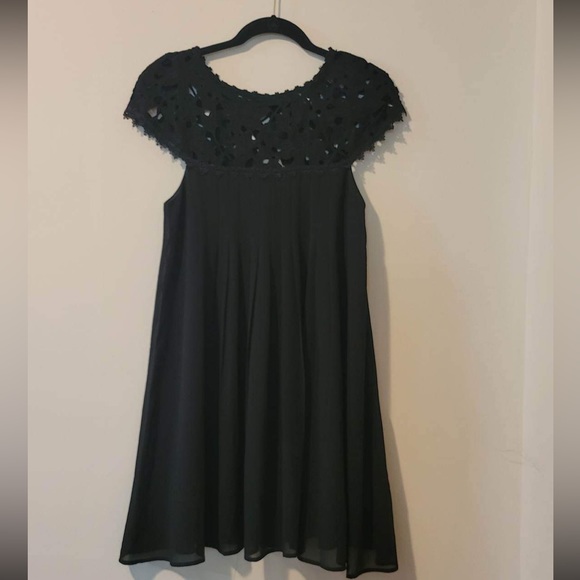 Altar’d State Flowy Black Dress with Lace - Picture 1 of 5